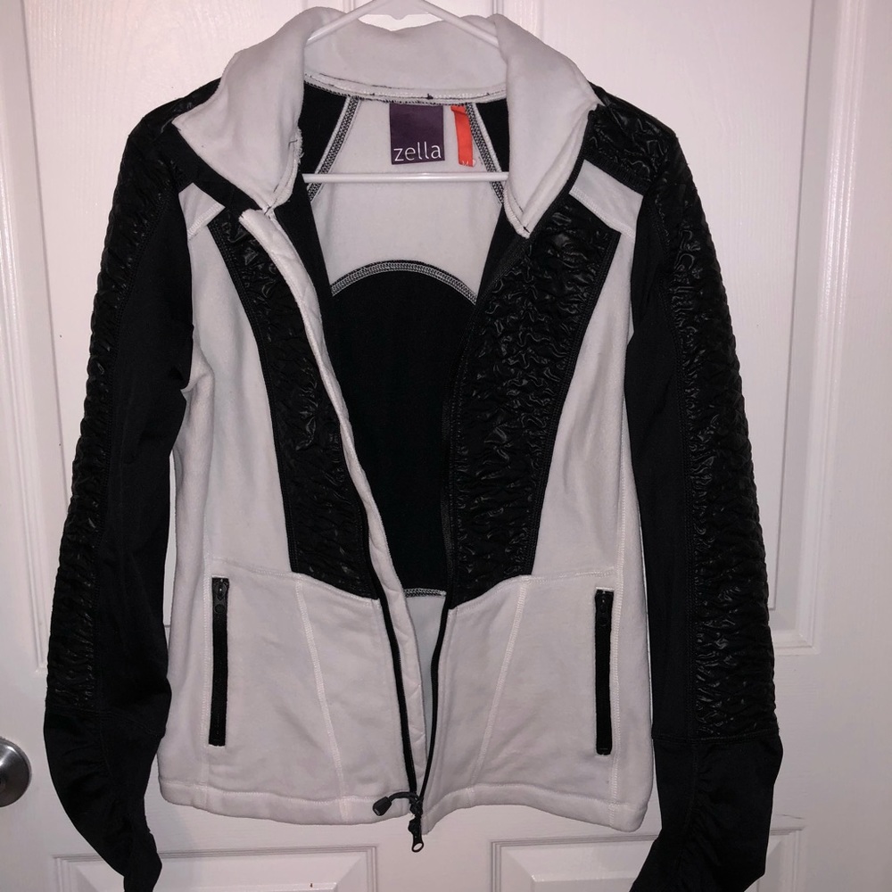 Zella Black and White Athletics Jacket